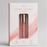 Boîte d'emballage cosmétique personnalisée, boîte d'emballage imprimée avec logo en feuille d'or UV mat pour rouge à lèvres, gloss à lèvres, parfum