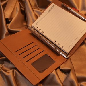 High Quality New Design Loose Leaf Pu <b>Leather</b> Hard Cover Sewing Bound A5 Notebook <b>Diary</b> - Product Image 4