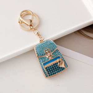 Luxuriöser Funkelnder Kristall-Schlüsselanhänger, Taschen-Mode, Strass-Besetzte Mini-Tasche, Auto-Dekoration, Geschenk, Metall-Schlüsselkette - Product Image 2