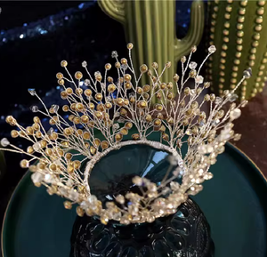 Tiara <span class=keywords><strong>de</strong></span> Corona Redonda <span class=keywords><strong>de</strong></span> Cristal Brillante Hecha a Mano con Pedrería para <span class=keywords><strong>Novia</strong></span>, Princesa, para Bodas y Fiestas - Product Image 6