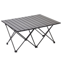 Mesa de Comedor Plegable Portátil de Aluminio Moderno para Picnic al Aire Libre, Camping y Muebles de Sala de Estar