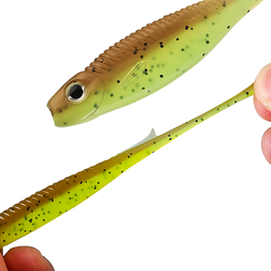 Palmer 3 pièces/sac 7.5cm 2.6g queue de pagaie leurres en plastique souple t queue en plastique souple <span class=keywords><strong>leurre</strong></span> de pêche poisson bionique <span class=keywords><strong>leurre</strong></span> appât - Product Image 4