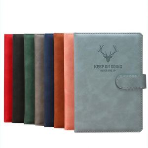 Wholesale A5 Hardcover Leather <b>Notebooks</b> for School Cheap Customized Promotion with Magnetic Gift - Product Image 2