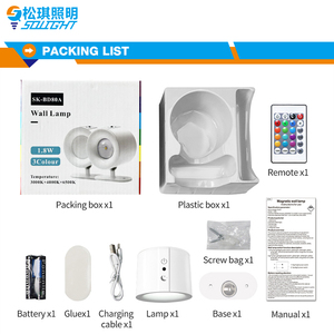 Pin Hoạt Động Đèn Tường 360 Xoay Từ Cố Định Phòng Ngủ Cầu Thang Hành Lang Cảm Ứng Không Dây Tường Ánh Sáng Trong Nhà Với Từ Xa - Product Image 5