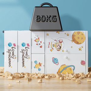 Vente en gros de tiroirs de <span class=keywords><strong>rangement</strong></span> en plastique écologiques à double porte durables Conception moulée par injection pour la salle de bain des bébés des enfants - Product Image 4