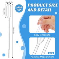 Pipettes en LDPE transparentes personnalisables en usine consommables de laboratoire stériles non toxiques Pipette Pasteur jetable pour transfert de 1ml simple