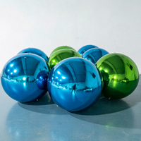 Boule miroir gonflable en PVC de qualité commerciale, dorée métallique, brillante, pour la décoration d'événements en plein air