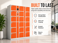 Casier de bureau intelligent à 18 compartiments avec code PIN, armoire de rangement électronique pour espace de coworking, bibliothèque et entreprise de location - 2026