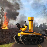 Robot de lutte contre l'incendie télécommandé RXR-M80D-13KT, collecteur de gaz, moniteur d'incendie, extincteur automatique, canon à eau 80L/S, portée 80M