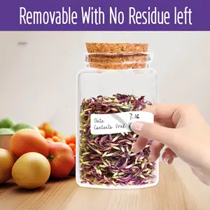 Reusable 1000 Blank Removable Adhesive Stickers Water Oil Resistant Freezer Labels With Perforation Line For Food Containers