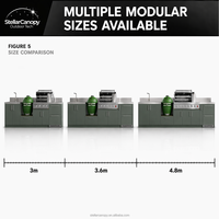 Cuisine extérieure modulaire en acier inoxydable personnalisée avec armoire barbecue, portes vitrées, robinet de service et charnières - Îlot BBQ