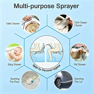 Moderno Kit de <span class=keywords><strong>Ducha</strong></span> Bidé de Acero Inoxidable Montado en la Pared <span class=keywords><strong>con</strong></span> Presión de Agua Ajustable, Fácil Instalación <span class=keywords><strong>para</strong></span> Hotel - Product Image 5