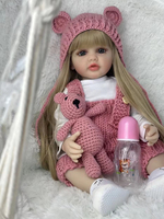 Vente en Gros Poupée Bébé Réaliste 55 CM Populaire en Silicone Vinyle, Mignonne Fille, Poupées Reborn Tendance pour Cadeaux