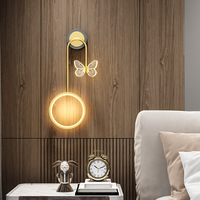 Lampe murale LED Papillon, éclairage intérieur, lampe de chevet pour chambre à coucher, décoration de salon, lumière d'escalier, applique murale intérieure