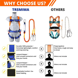 Arnés <span class=keywords><strong>de</strong></span> Seguridad Ajustable para Trabajos en Altura, Rescate, Espeleología, Rappel, Protección Corporal Completa, Protección <span class=keywords><strong>de</strong></span> Cintura para Escalada - Product Image 3