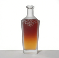 Botol Anggur Kaca 700ml 750ml Grosir Pabrik, Dapat Didaur Ulang, untuk Vodka, Whisky, Rum, dengan Tutup Gabus