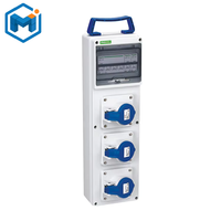 Ip44 32A 2P/3P Meta Power Distribution Box Fiches et prises industrielles Boîte d'alimentation en plastique portable à 3 voies pour prises industrielles
