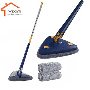 China cleaning supplies household cleaning flat mop microfiber spin twist mop 360 triangle mop