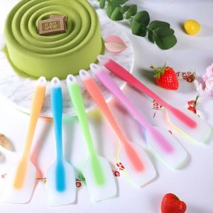 Silicone Spatula Set 6Pcs Semi Transparent Flexible Baking Tool For Cake Mixing And Butter Spreading Kitchen Utensils - Product Image 1