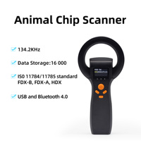 Lector RFID de animales 134,2 Khz/125Khz Escáner de identificación de mascotas Lector de etiquetas de animales Mini escáner de mano Bluetooth para perro gato