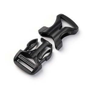 Boucle en plastique noir, diamètre intérieur de 20mm, accessoire de fixation pour sangle de sac à dos, ultraléger, résistant à l'usure, couleur unie J1240-20 - Product Image 1