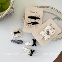 Bowknot Dot Plaid mignon doux pinces à cheveux pour bébé filles élégant gracieux Kwaii Snap Clips pour enfants cheveux accessoires enfants