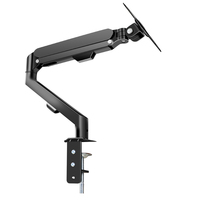 Vente flash Adaptateur de fixation VESA 17-30 à ressort à gaz en alliage d'aluminium noir/blanc/rose Support d'écran d'ordinateur LCD LED Bras inclinable 45