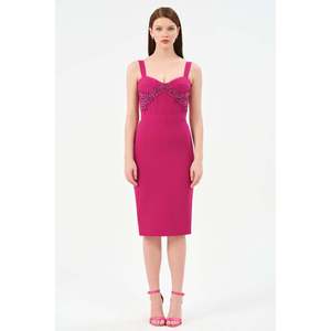 Chemise à manches longues pour femmes DANS, couleur fuchsia, pour la vente en gros, disponible en tailles 38-42, vêtements confortables et élégants - Product Image 1