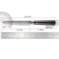 5 Inch 67-Laags Damascus Stalen Mes, Scherp Voor Schillen/Snijden, Keuken Fruit/Groente Prep Tool