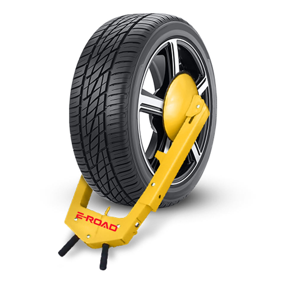 E-Road WC-3-1 Yellow Steel Car Steering Wheel Lock Tire Clamp Anti-Theft Device | Alibaba Manufactur