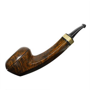 Muxiang Wooden Tobacco Pipe Bent Type 3mm Filter Vintage Style For Men Smoking Pipes - Product Image 5