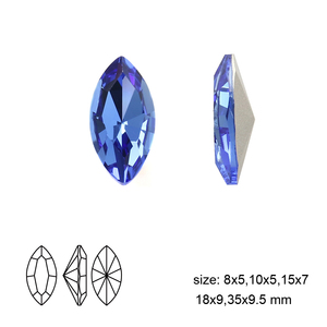 Occhio di <span class=keywords><strong>cavallo</strong></span> in <span class=keywords><strong>pietra</strong></span> fantasia con impostazioni in metallo K9 strass di vetro all'ingrosso senza piombo perline di cristallo per gioielli accessori - Product Image 3