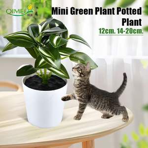 Plantas Artificiais de Plástico Ecológicas Pequenas Plantas Verdes em Vaso para Sala de Estar Hall de Entrada Armário de Vinho - Product Image 6