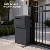 Boîte de livraison de colis à fixer sur clôture avec fente pour lettres, boîte à courrier et à colis antivol en acier pour portails