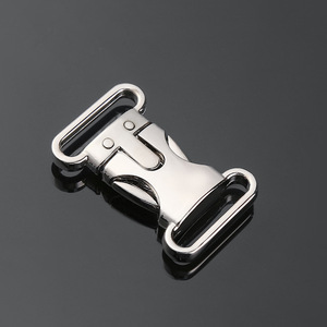 Side Release Buckle Metal Silver Durable For Bags <b>Webbing</b> Quick Release Hardware - Product Image 1