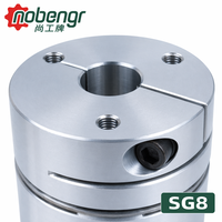 Coupleur compact robuste avec moyeu en aluminium et pince à disque en acier inoxydable, sans jeu, rotation identique pour imprimante 3D, moteur pas à pas CNC, servomoteur