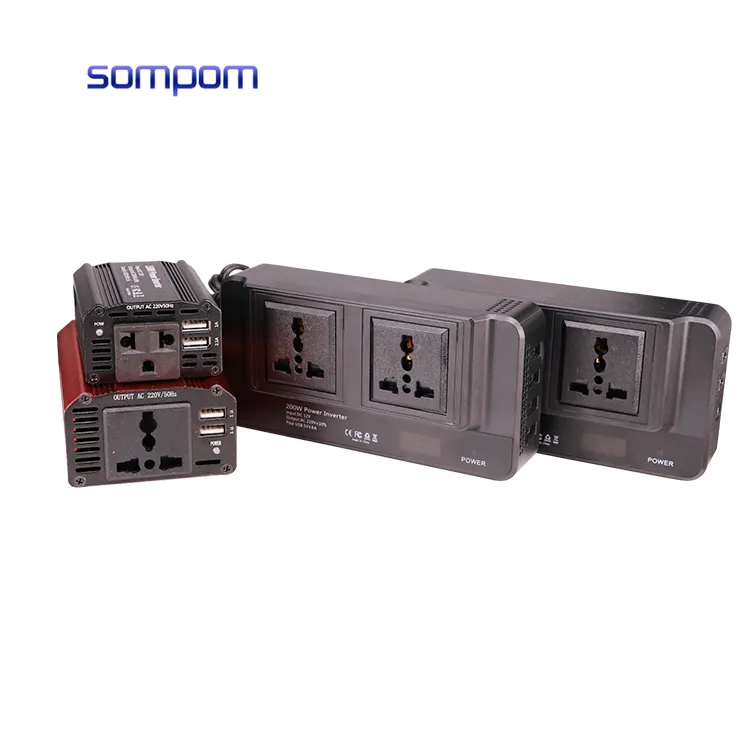 2 AC Outlets 2 USB Ports Charger Adapter 200W Car Power Inverter DC 12V to 220V AC Car Converter DC to AC Inverter