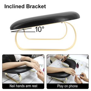 공장형 U자형 양손용 네일 베개 휴대용 탈착식 매니큐어 손목 받침대 네일 암레스트 대형 책상용 - Product Image 4