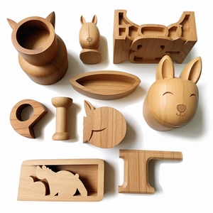 Tùy chỉnh phim hoạt hình bằng gỗ nguyên mẫu nhanh chóng phần phay biến gỗ <span class=keywords><strong>CNC</strong></span> gia công dịch vụ chính xác sồi phần - Product Image 1