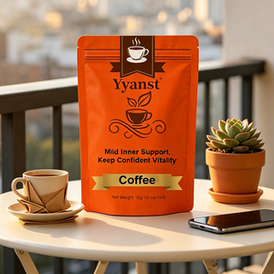 กาแฟผสมมาคาและโสมธรรมชาติ 10 กรัม แบบซองเดี่ยวใช้ครั้งเดียว 10 ซอง บรรจุในซองพลาสติกสีส้มสดใสแบบพกพาพร้อมซีลปิดผนึก พิมพ์ลายได้ตามต้องการ - Product Image 3