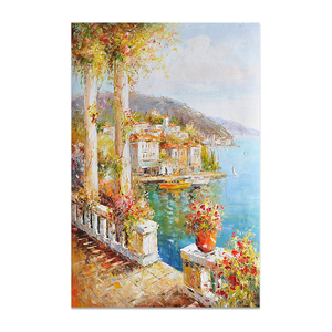 Couteau de Palette peint lourd de fabrication chinoise, impressionnant 3D Art méditerranéen peintures de <span class=keywords><strong>paysage</strong></span> colorées - Product Image 2
