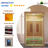 Fabricant chinois de saunas, sauna intérieur à spectre complet pour 2 personnes, économique, pour la maison, avec haut-parleur Bluetooth