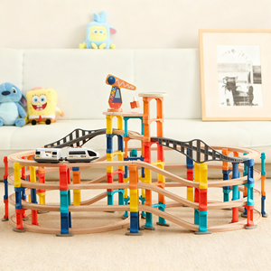 Tốt Nhất Thân Thiện Với Môi Bằng Gỗ <span class=keywords><strong>Train</strong></span> Dòng Theo Dõi Đồ Chơi Thiết Lập Với Theo Dõi Thiết Lập - Product Image 1