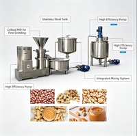 Ligne de production industrielle de beurre de cacahuètes, équipement de fabrication de pâte d'arachide en acier inoxydable pour usine alimentaire