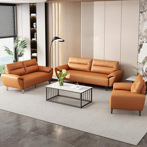 Ensemble canapé <span class=keywords><strong>et</strong></span> table basse <span class=keywords><strong>de</strong></span> réception, trois places, pour espace <span class=keywords><strong>de</strong></span> repos professionnel, <span class=keywords><strong>salle</strong></span> <span class=keywords><strong>de</strong></span> réunion, en cuir PU <span class=keywords><strong>et</strong></span> structure métallique - Product Image 1