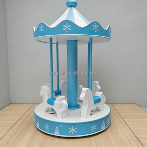 Giostra a Tema Frozen Bianco e <span class=keywords><strong>Blu</strong></span> per Bambini, da Interno/Esterno, con Gioco Morbido Rotante, per Feste e Centri Commerciali - Product Image 5