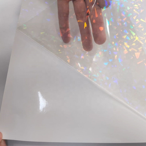 Harga grosir gulungan Film laminasi dingin perekat diri Film holografik transparan