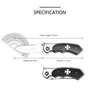 Couteau de camping pliable en acier inoxydable 3Cr13 au design classique, couteau de poche d'extérieur avec manche en aluminium, personnalisable OEM