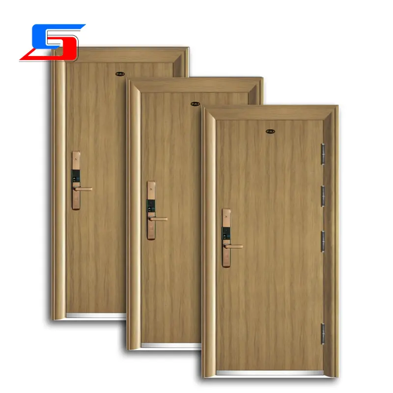 Residential Main Entrance Security Door Factory Direct Sale Classic Design 70 or 90 mm Thick Steel Security Door