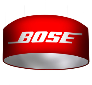 テーパーリング天井ハンギングバナーディスプレイハンギングファブリックディスプレイファブリックハンギングバナーサインを策定する - Product Image 1